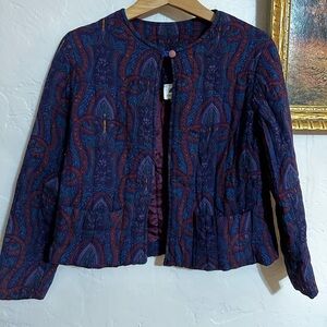 Cropped Vintage Quilted Jacket